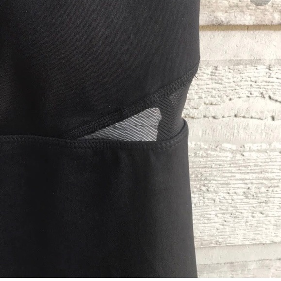 Fabletics Black Dress with Mesh Racer Back w/ Straps Built in Bra with Inserts - Picture 8 of 13